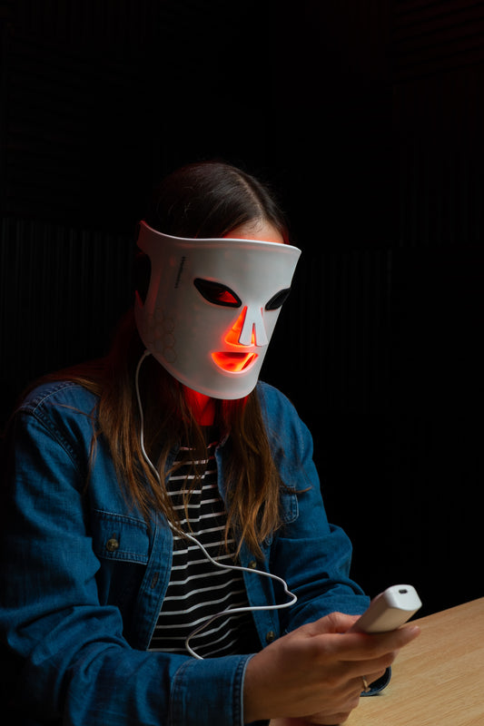 Redinn Mask — Máscara de Luz Roja LED Facial 633nm y 830nm