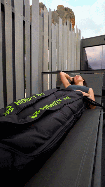 Botas de Presoterapia HIGHFLY PRO — 6 Cámaras, 260 mmHg, Hasta Cadera